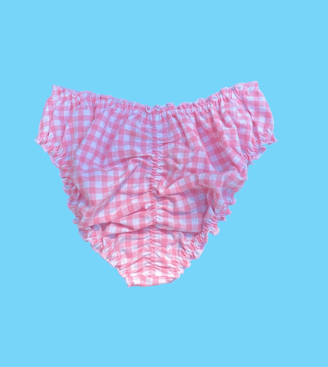 Culotte vichy rose  -  taille XS