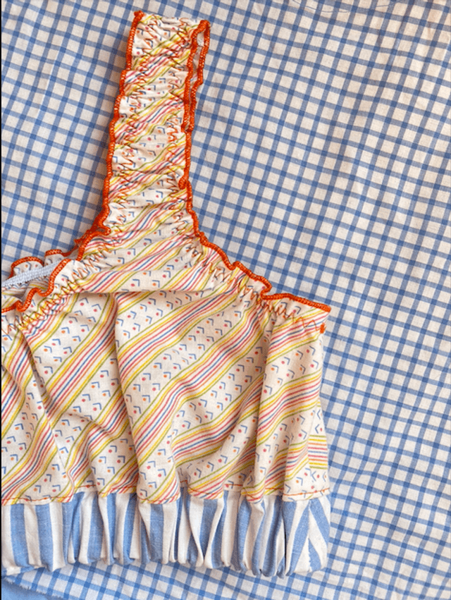 Brassière upcyclée orange - taille L 