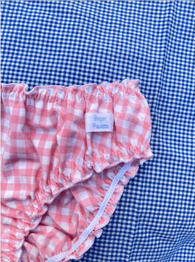 Culotte vichy rose  -  taille XS