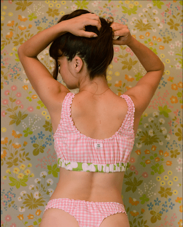 Brassière upcyclée orange - taille L 