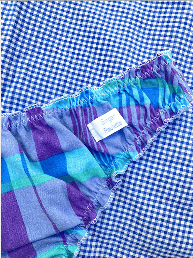 Tanga à carreaux  -  taille S 